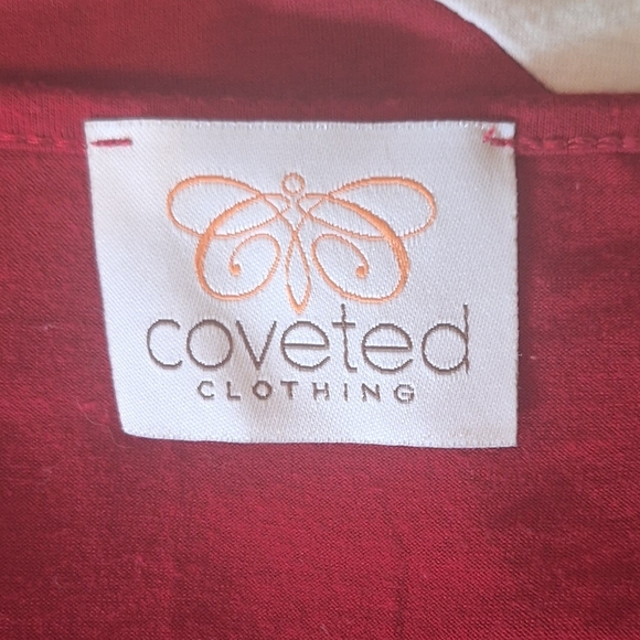 Coveted clothing stretchy redchevron dress medium *C1 - Picture 3 of 6